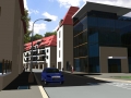 Studie bytových domů a administrativní budovy u Raudnitzova domu - pohled z viaduktu (zdroj: ARI atelier, s. r. o.)