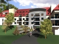 Studie bytových domů a administrativní budovy u Raudnitzova domu - pohled z viaduktu (zdroj: ARI atelier, s. r. o.)