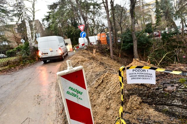 Stavba v ulici Pod ateliery (autor: CNC/David Malík 20. 2. 2016)