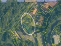 Mapka z Katastru nemovitostí ukazuje stísněné poměry na stavební parcele.