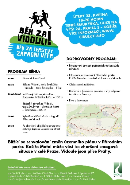 Akce Běh za Vidouli! Běh za čerstvý západní vítr (28. 5. 2013)